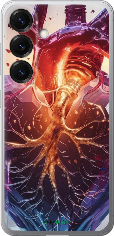 Силіконовий чехол Crystal Heart для Samsung Galaxy S25 - 6070u-3804 изображение 
