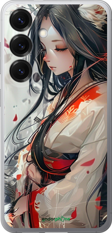 Силиконовый чехол Кицуне для Samsung Galaxy S25 - 6073u-3804 изображение 