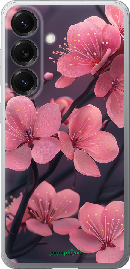 Силиконовый чехол Пурпурная сакура для Samsung Galaxy S25 - 6075u-3804 изображение 