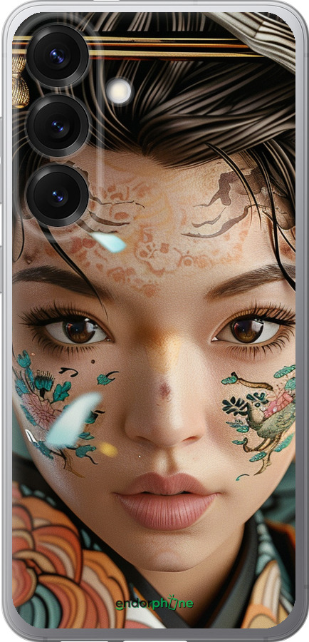 Силиконовый чехол Взгляд души самурая для Samsung Galaxy S25 - 6076u-3804 изображение 