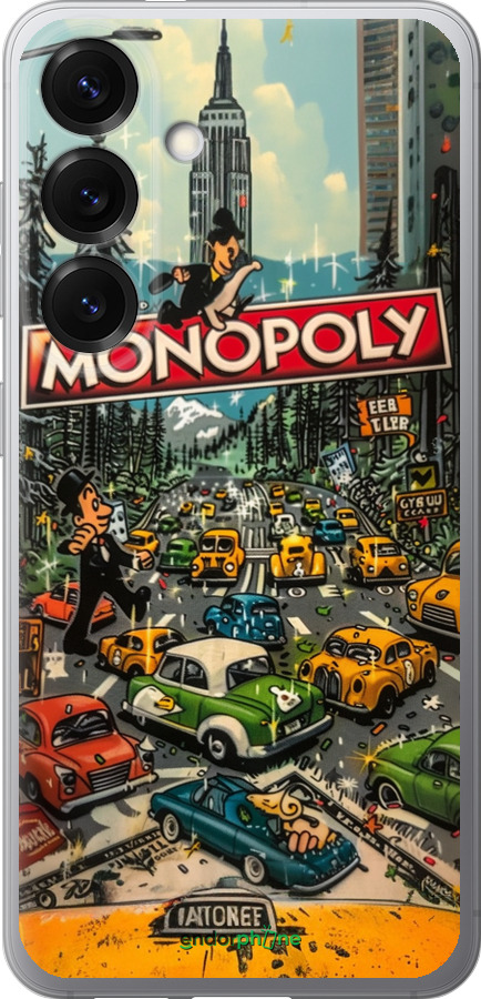 Силиконовый чехол Городской драйв Monopoly для Samsung Galaxy S25 - 6088u-3804 изображение 