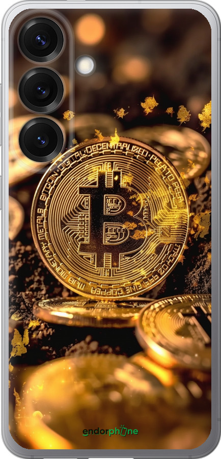 Силиконовый чехол Золотая лихорадка биткойна для Samsung Galaxy S25 - 6089u-3804 изображение 