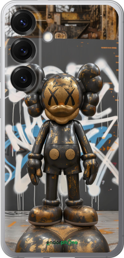 Силиконовый чехол Bronze kaws v3 для Samsung Galaxy S25 - 6099u-3804 изображение 