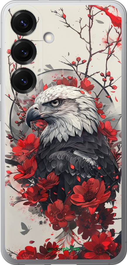 Силиконовый чехол Рубиновый орел для Samsung Galaxy S25 - 6103u-3804 изображение 