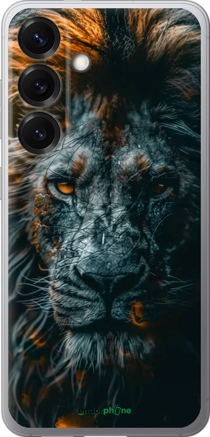 Силиконовый чехол Лев в сумерках для Samsung Galaxy S25 - 6154u-3804 изображение 