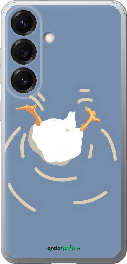Силиконовый чехол Гусь ныряет для Samsung Galaxy S25 - 6275u-3804 изображение 
