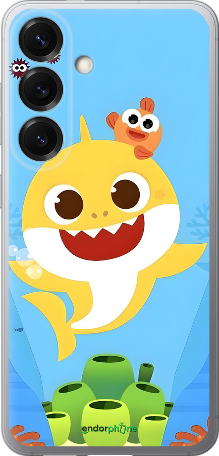 Силиконовый чехол Бейби Шарк для Samsung Galaxy S25 - 6303u-3804 изображение 