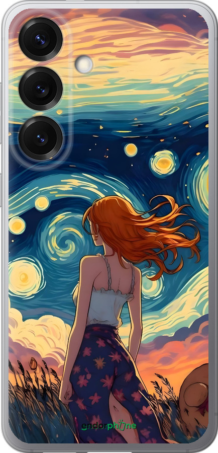 Силиконовый чехол Девушка Арт для Samsung Galaxy S25 - 6325u-3804 изображение 