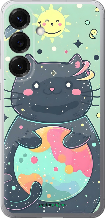 Силиконовый чехол Милый котик для Samsung Galaxy S25 - 6364u-3804 изображение 