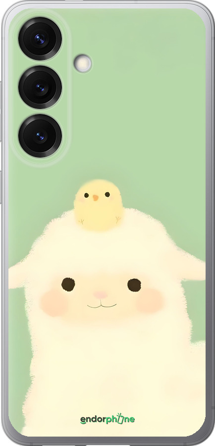 Силиконовый чехол Барашек и ципленок для Samsung Galaxy S25 - 6369u-3804 изображение 