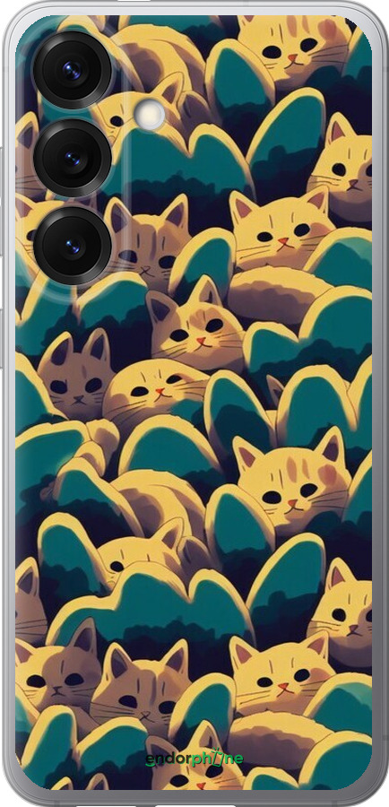 Силиконовый чехол С изображением кошек для Samsung Galaxy S25 - 6429u-3804 изображение 