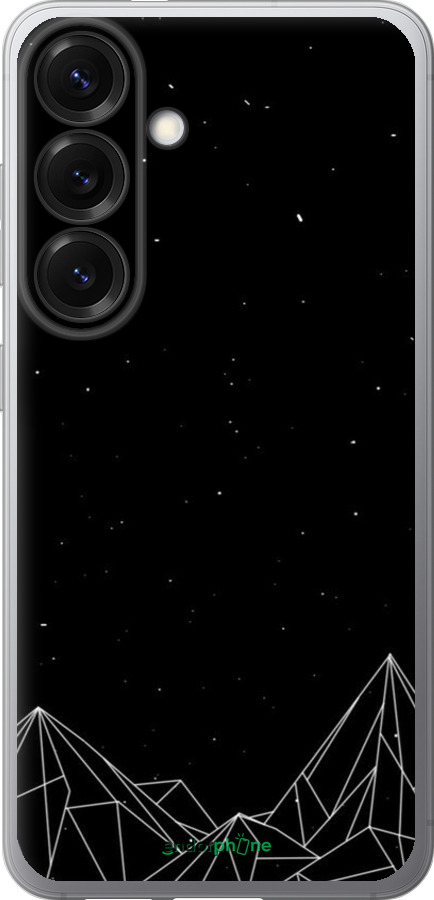 Силиконовый чехол Черно белые абстрактные горы для Samsung Galaxy S25 - 6437u-3804 изображение 