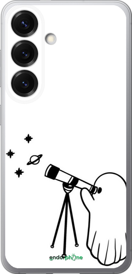 Силиконовый чехол Привидение астроном для Samsung Galaxy S25 - 6444u-3804 изображение 