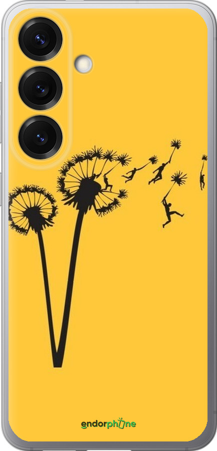Силиконовый чехол Минимализм одуванчики для Samsung Galaxy S25 - 6449u-3804 изображение 