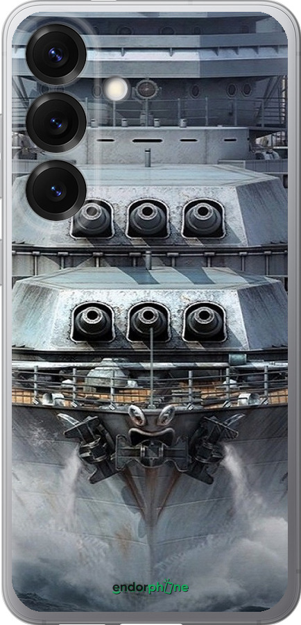 Силіконовий чехол Лінкор, world of tanks, wargaming, військовий корабель для Samsung Galaxy S25 - 6453u-3804 изображение 