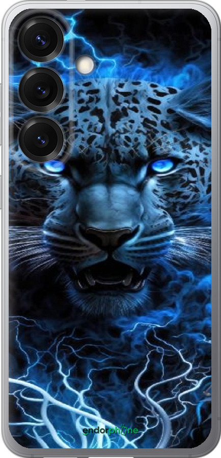 Силиконовый чехол Ледяной леопард для Samsung Galaxy S25 - 6460u-3804 изображение 