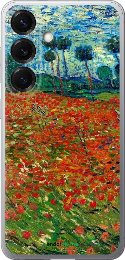 Силиконовый чехол Винсент Ван Гог-Маковое поле для Samsung Galaxy S25 - 6466u-3804 изображение 