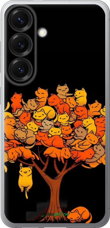Силіконовий чехол Дерево та котики для Samsung Galaxy S25 - 6516u-3804 изображение 