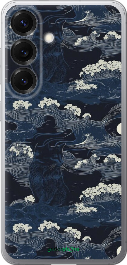 Силиконовый чехол Морская тематика в стиле арт-деко для Samsung Galaxy S25 - 6520u-3804 изображение 