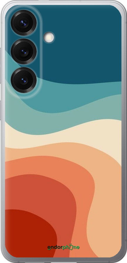 Силиконовый чехол В стиле ретро с волнами для Samsung Galaxy S25 - 6531u-3804 изображение 
