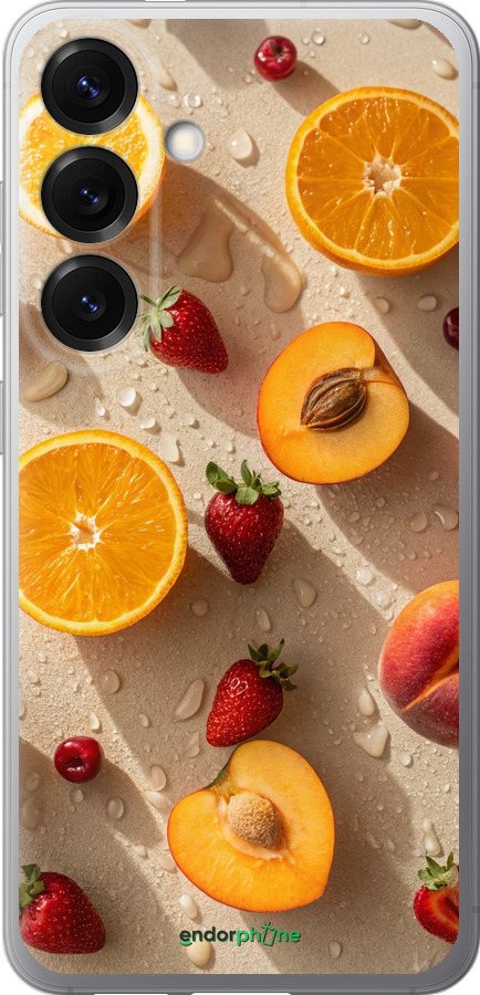 Силіконовий чехол Фрукти 3 для Samsung Galaxy S25 - 6703u-3804 изображение 