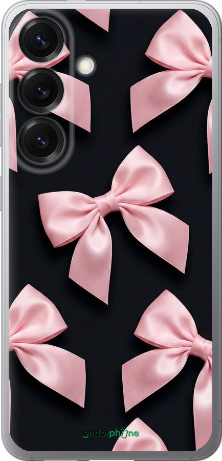 Силиконовый чехол Coquette Ribbons Dark Coquette для Samsung Galaxy S25 - 6767u-3804 изображение 