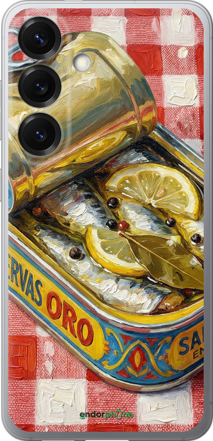 Силиконовый чехол Vintage Sardine Tin Phone для Samsung Galaxy S25 - 6772u-3804 изображение 