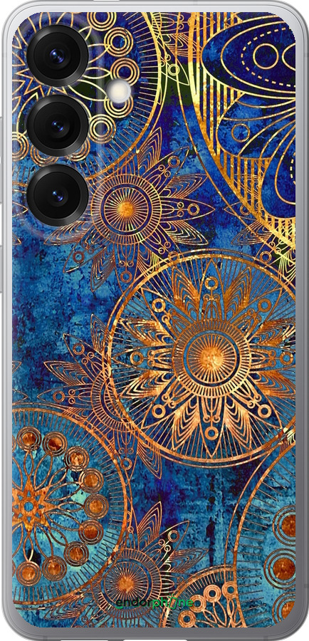 Силиконовый чехол Золотой узор для Samsung Galaxy S25 - 678u-3804 изображение 