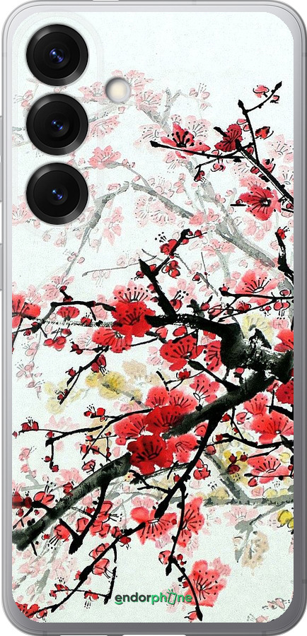 Силиконовый чехол Цветущий куст для Samsung Galaxy S25 - 831u-3804 изображение 