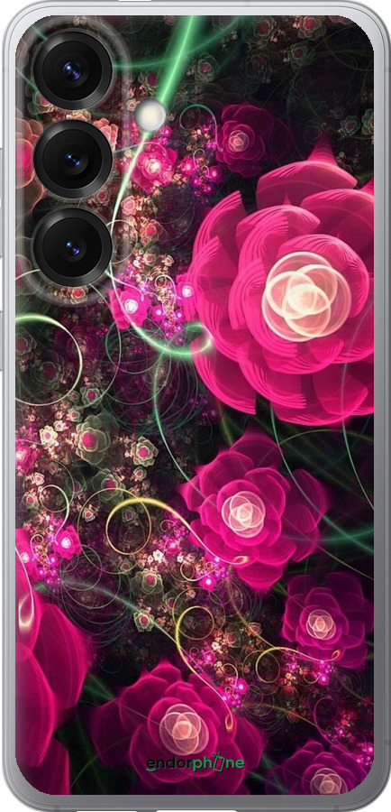 Силиконовый чехол Абстрактные цветы 3 для Samsung Galaxy S25 - 850u-3804 изображение 
