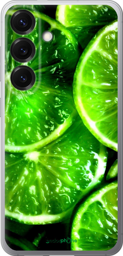 Силиконовый чехол Зелёные дольки лимона для Samsung Galaxy S25 - 852u-3804 изображение 
