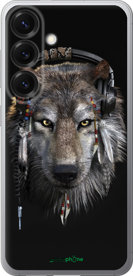 Силиконовый чехол Волк-меломан для Samsung Galaxy S25 - 875u-3804 изображение 