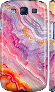 3D пластиковый глянцевый чехол Мрамор 2 для Samsung Galaxy S3 Duos I9300i - 6307c-50 изображение 