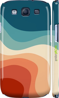 3D пластиковый глянцевый чехол В стиле ретро с волнами для Samsung Galaxy S3 Duos I9300i - 6531c-50 изображение 