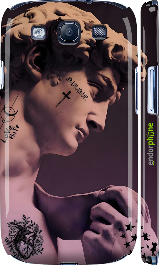 3D пластиковий глянцевий чехол Давид для Samsung Galaxy S3 Duos I9300i - 6302c-50 изображение 