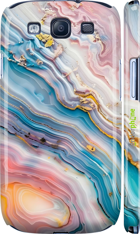 3D пластиковий глянцевий чехол Мрамор красивый для Samsung Galaxy S3 Duos I9300i - 6376c-50 изображение 