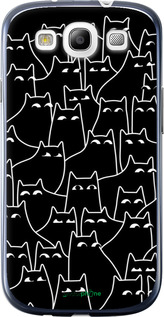 2D пластиковый чехол С изображением кошек для Samsung Galaxy S3 i9300 - 6470t-11 изображение 