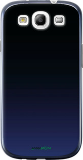 Силиконовый чехол 'Градиент в тёмно - синем стиле' для Samsung Galaxy S3 Duos I9300i -  изображение 1