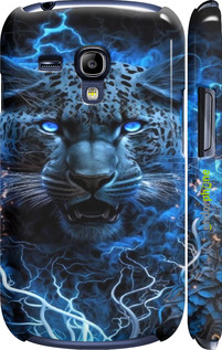 3D пластиковый глянцевый чехол Ледяной леопард для Samsung Galaxy S3 mini - 6460c-31 изображение 