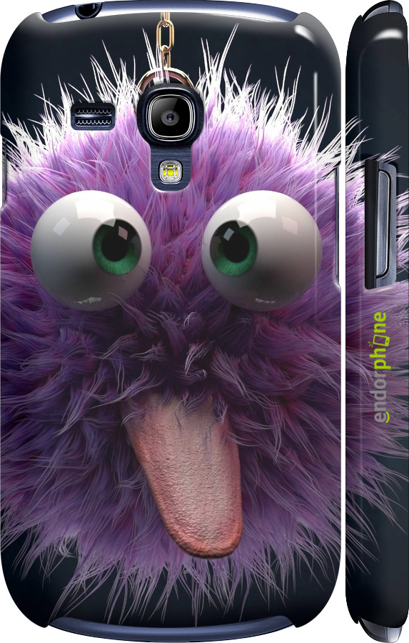 3D пластиковый глянцевый чехол Пушистик для Samsung Galaxy S3 mini - 6017c-31 изображение 