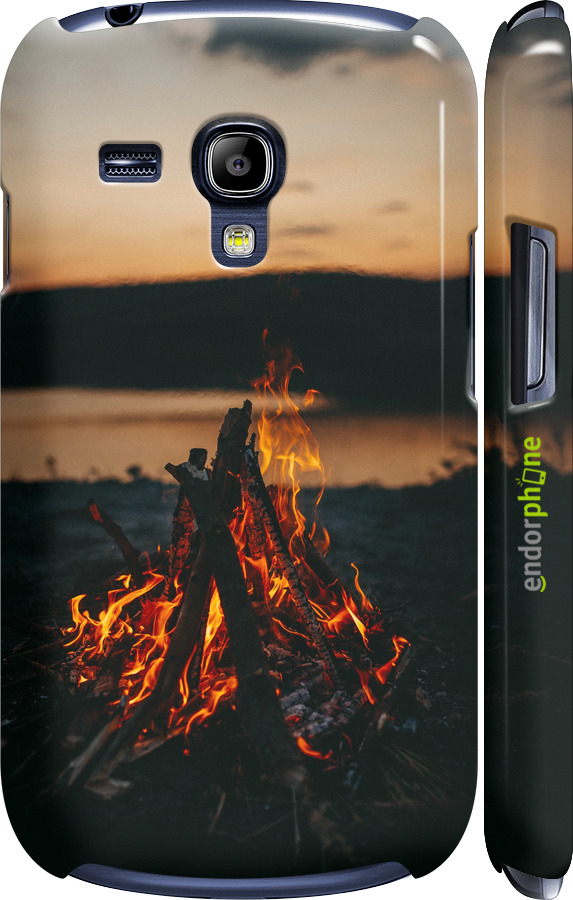 3D пластиковый глянцевый чехол Огонь для Samsung Galaxy S3 mini - 6021c-31 изображение 