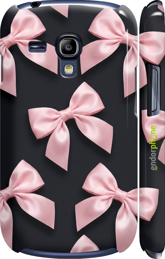 3D пластиковый глянцевый чехол Coquette Ribbons Dark Coquette для Samsung Galaxy S3 mini - 6767c-31 изображение 