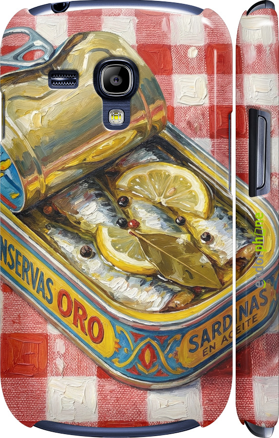 3D пластиковый глянцевый чехол Vintage Sardine Tin Phone для Samsung Galaxy S3 mini - 6772c-31 изображение 