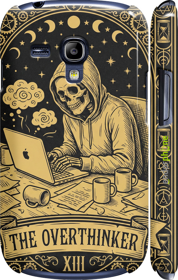 3D пластиковый глянцевый чехол The Overthinker для Samsung Galaxy S3 mini - 6774c-31 изображение 
