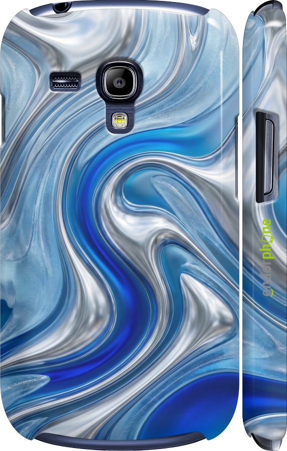 3D пластиковый матовый чехол Liquid Chrome для Samsung Galaxy S3 mini - 6781m-31 изображение 