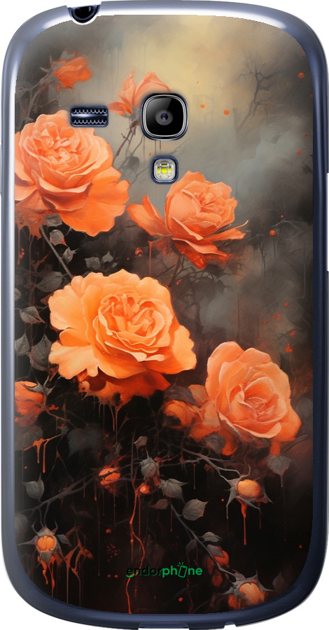 Силіконовий чехол Оранжеві троянди для Samsung Galaxy S3 mini - 5944u-31 изображение 