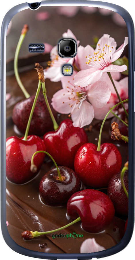 Силіконовий чехол Вишня у шоколаді для Samsung Galaxy S3 mini - 6698u-31 изображение 