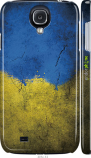 3D пластиковый глянцевый чехол Флаг Украины 2 для Samsung Galaxy S4 i9500 - 401c-13 изображение 