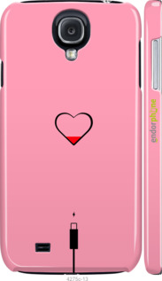 3D пластиковый глянцевый чехол Подзарядка сердца1 для Samsung Galaxy S4 i9500 - 4275c-13 изображение 