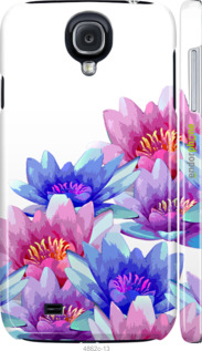 3D пластиковый матовый чехол Лотос для Samsung Galaxy S4 i9500 - 4862m-13 изображение 